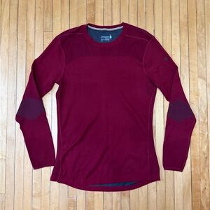 Smartwool Intraknit Thermal Merino Base Layer Crew Men’s Burgundy Sz. L